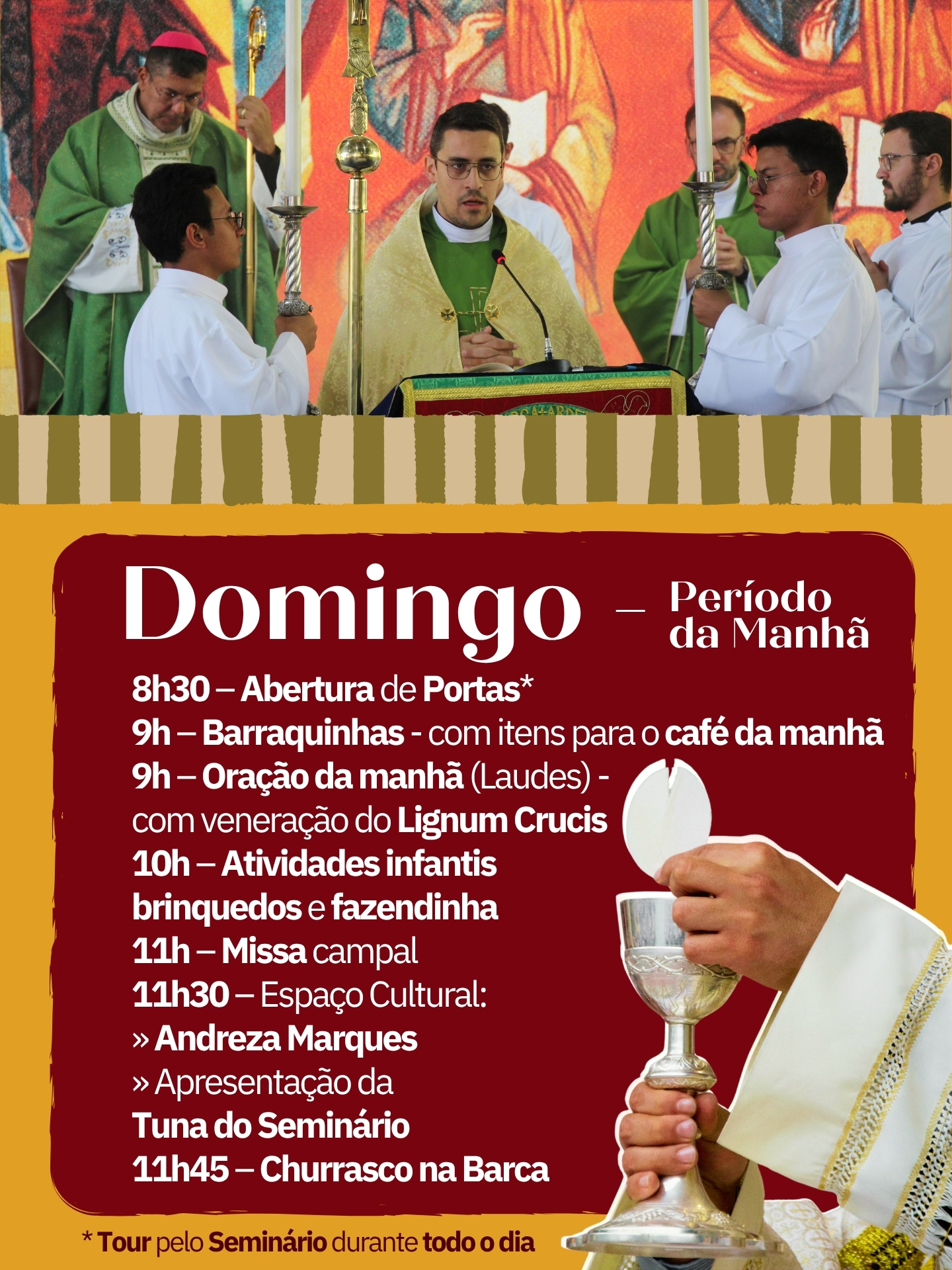 Programação de domingo pela manhã